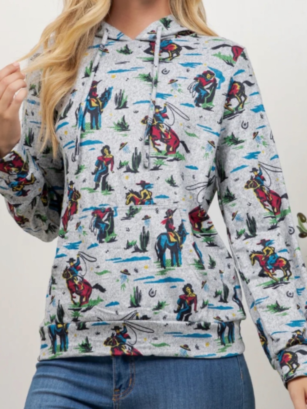 La Soul cowboy print hoodie
